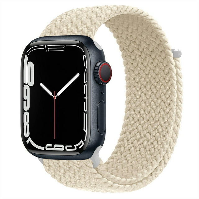 Bracelet Tressé Extensible Solo Loop Compatible avec Apple Watch pour 44mm 40mm 38mm 42mm 41mm 45mm iWatch pour Femmes Hommes, Bracelet Élastique Réglable de Remplacement pour iWatch SE Série 7/6/5/4/3/2/1