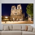 thumbnail image 2 of Night Art Canvas, Notre-Dame Printed Canvas, City Canvas, Paris Art Canvas, Cityscape Printed, France Art Canvas, Canvas Wall Decor - Natural Framed, 2 of 9