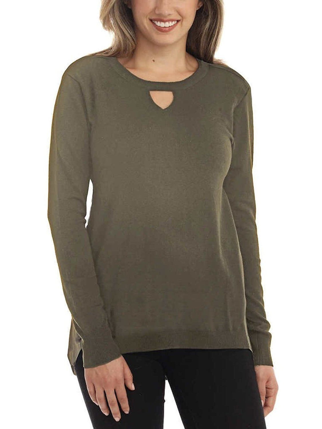 long sleeve keyhole top