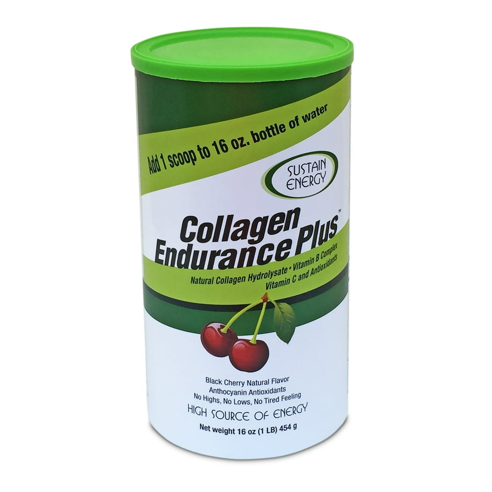 Great Lakes Gelatin Collagen Endurance Plus Powder, Black Cherry, 16 Oz