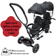 thumbnail image 5 of Triciclo Doble para Niños Asiento Giratorio Gemelar Luz Sonido Cinturón de Seguridad Llantas de Goma Apto a partir de 1 Año - Negro, 5 of 7
