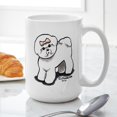thumbnail image 6 of CafePress - Girly Bichon Frise Large Mug - 15 oz Ceramic Large White Novelty Mug, 6 of 6