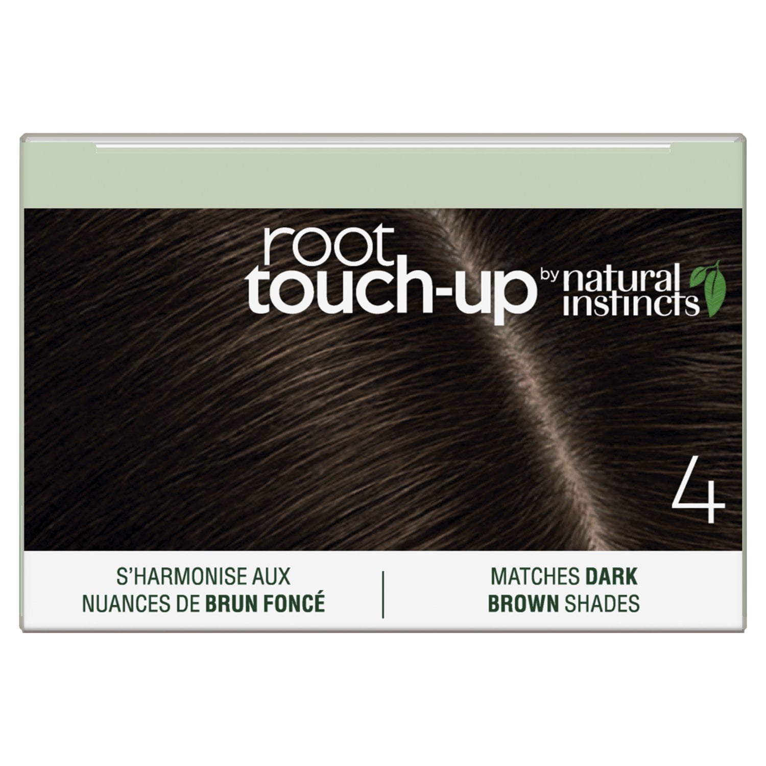 (3 pack) Clairol Root Touch-Up Natural Instincts Permanent Hair Dye, 4 Dark Brown, Hair Color, 1 Kit