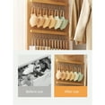 thumbnail image 3 of Wooden Pull-Out Wall Hanger - 6-Hook Space Saving Closet Organizer for Scarves, Ties & Belts, Minimalist Storage Solution for Bedroom, Entryway & Closet - Natural Finish, 3 of 6