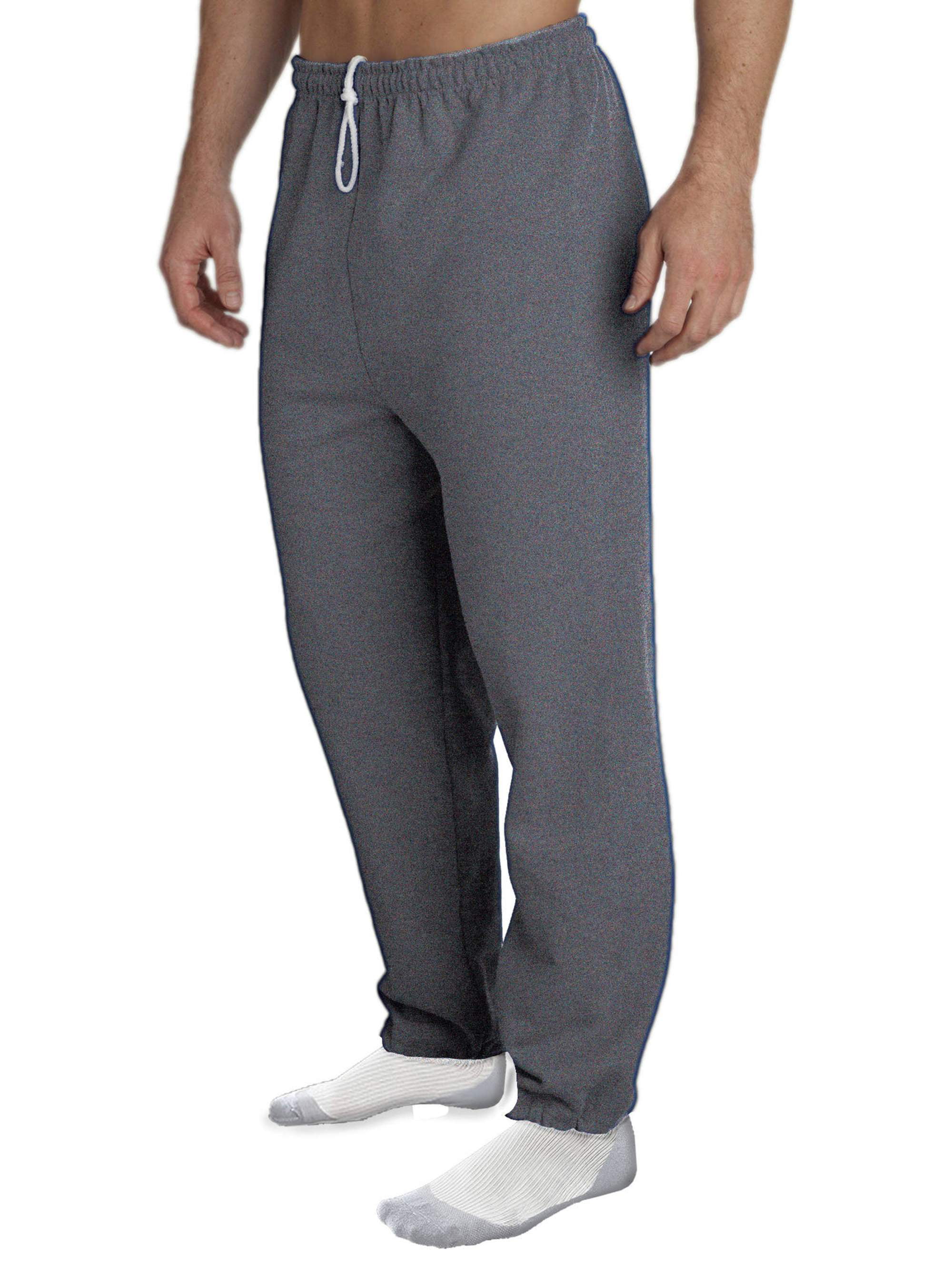 Gildan Men's Heavy Blend Elastic Bottom Pocketed Fleece Sweatpants SIZE ...