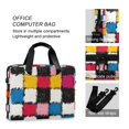 thumbnail image 4 of FORMRS 16" Laptop Bag Carrying Sleeve Case with Handle Travel Shoulder Briefcase, White Checkered Pattern, 4 of 8