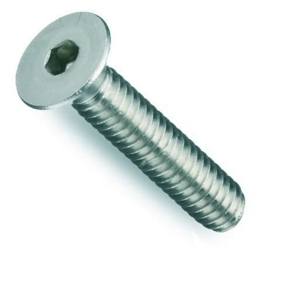 Socket Flat Countersunk Head Cap Screw, M5-0.8 x 30mm, Alloy Steel, Metric Class 12.9, Zinc, Hex Socket (Quantity: 100)