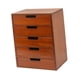 thumbnail image 5 of Organizador de escritorio de madera con cajón para guardar manualidades, contenedor de 5 cajones, organizador de escritorio, caja de almacenamiento, 5 of 9