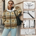 thumbnail image 7 of SCRAWLGOD American Tribal Sunflowers Women's Trendy Full-Zip Hoodies Drop Shoulder Hooded Clothing Fall Winter Fashion Outfits Casual Sweatshirt with Relaxed Shoulder, 3XL, 7 of 7