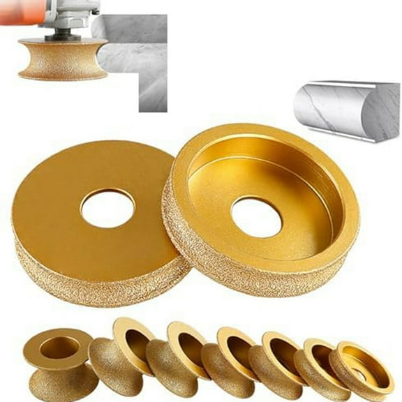 Edge Diamond Grinding Wheel, 3 Inch Profile Hand Diamond Wheel, Round Dry Vacuum Brazed Diamond Grinding Wheel (10Mm)