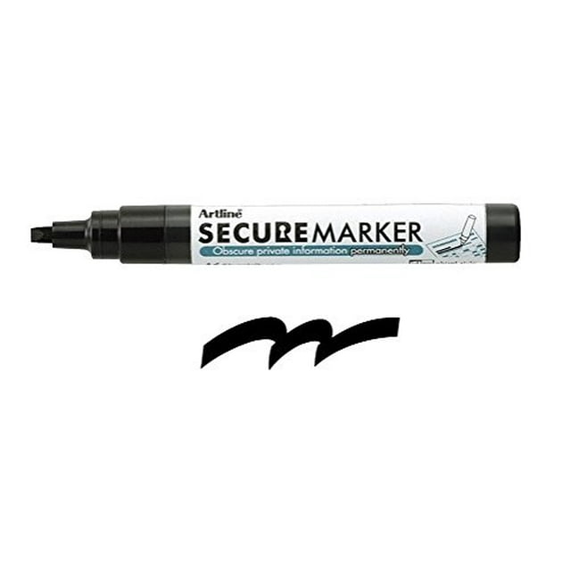 Artline 35305 Secure Redacting Marker, Special Black Ink that Obscures