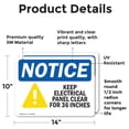 thumbnail image 2 of (2 Pack) Keep Electrical Panel Clear Sign, 2 of 7