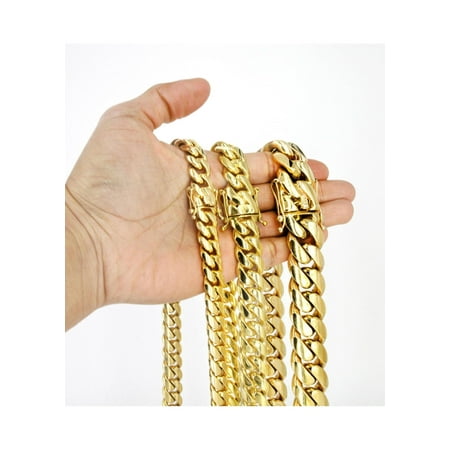 Heavy Solid Gold Miami Cuban Link Chain Customizable (10MM-20MM)