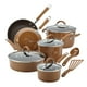 thumbnail image 1 of Rachael Ray Cucina - Batería de cocina antiadherente, porcelana dura, 12 piezas, Café Champiñon, 1 of 5