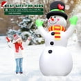 thumbnail image 2 of Muñeco de nieve gigante FunFanso inflable navideño de 2,1 m con luces LED, 2 of 6