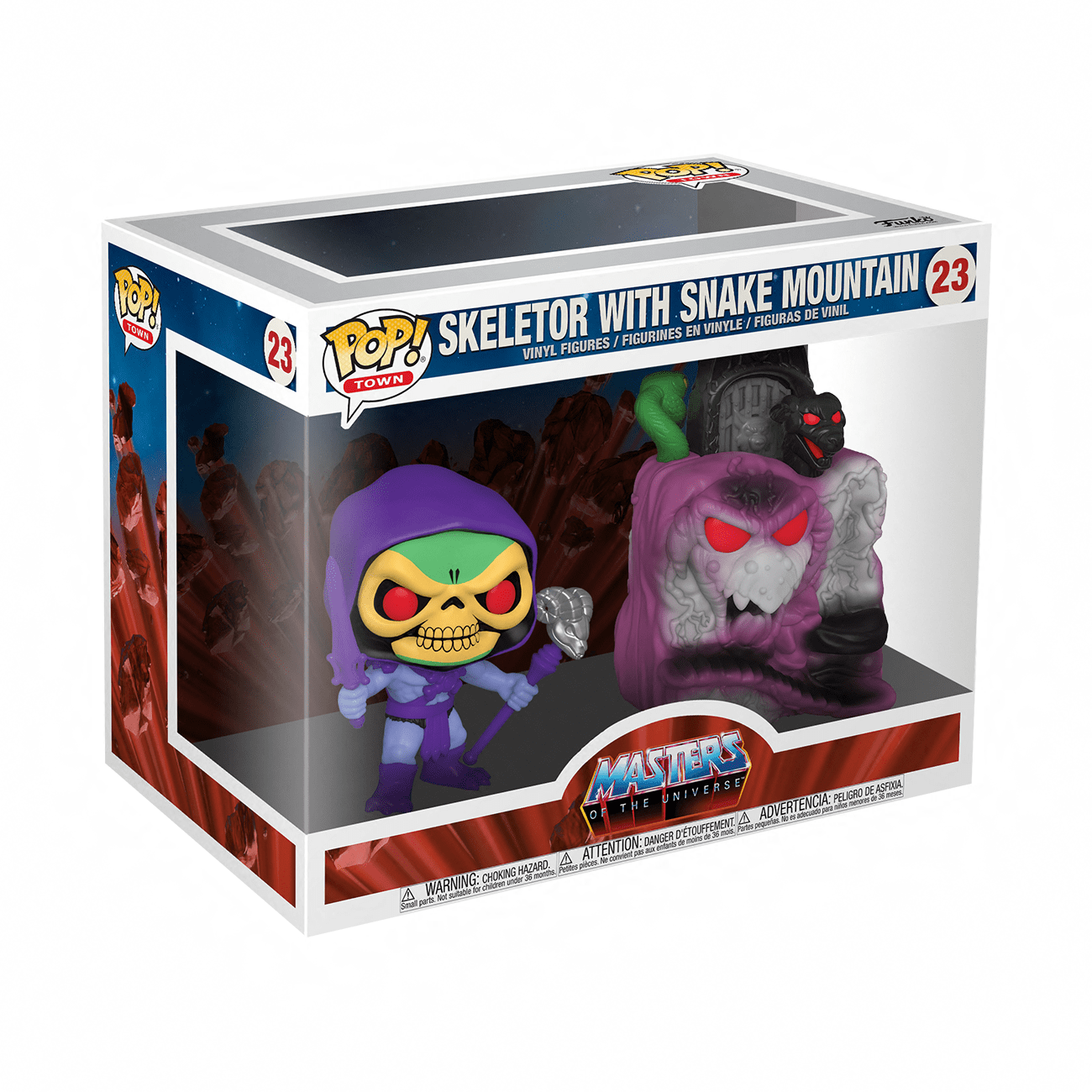 Funko Pop Town: Masters of The Universe Snake Mountain & Skeletor Vinyl Figure, with Collectible