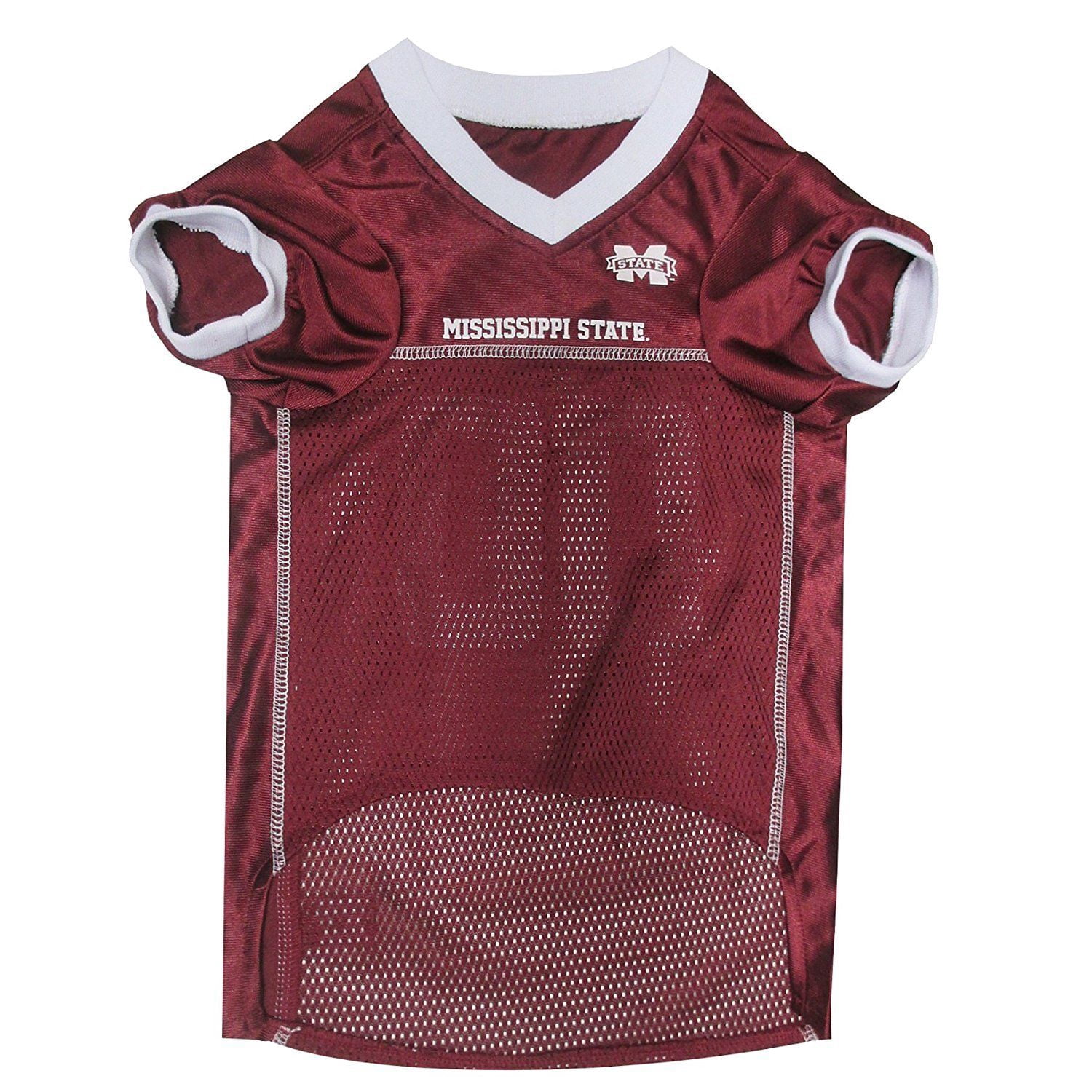 Pets First Collegiate Mississippi State Bulldogs Football/Basketball Mesh Jersey for Pet Dog. available in 40+ Teams - Large