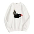 thumbnail image 3 of WEAIXIMIUNG Sweat à Capuche Rayé pour Femmes 3X Motif de Noël Mignon Col Rond Manches Longues pour Femmes Pull Décontracté de Vacances, 3 of 3