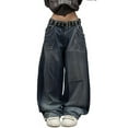 thumbnail image 3 of YLHFASHION Baggy Jeans for Woman Pants Trousers Pant Men Unisex Y2K Hip Hop Street Jeans Baggy Jeans Vintage High Waist Denim Wide Leg Pants Baggy Mens Jeans Baggies Jeans（S）, 3 of 5