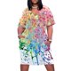thumbnail image 1 of Paint Splatter Drip Loose Pocket Dress Dresses summer dress woman 2025 trendy Evening dresses, 1 of 6
