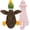 Brown/Pink, variant on Best Pet Supplies 2-in-1 Stuffless Squeaky Dog Toys with Soft, Durable Fabric for Small, Medium, and Large Pets, No Stuffing for Indoor Play, Holds a Plastic Bottle - Fox, Raccoon, Medium