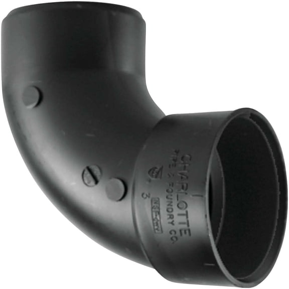 Charlotte Pipe 11/2"90d Abs Sanst Elbow ABS 00302  0600HA