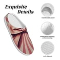 thumbnail image 5 of Lsque Retro Bow Pattern Womens Comfort Cotton on Scuff With Memory Foam and Anti-skid Sole Slipper-35/36, 5 of 7