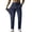 Dark Blue_012, variant on Domuza Athletic Pants for Men Lightweight Workout Running Joggers with Zipper Pockets, Stretch Waist & Drawstring Khaki S