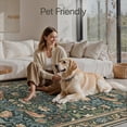 thumbnail image 6 of KUETH 5'x7' Vintage Floral Area Rugs for Living Room, Non Slip Machine Washable Forest Bird Rug, Low Pile Print Rug for Bedroom Dining Room Home Office, 6 of 10