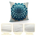 thumbnail image 4 of Throw Pillow Covers Decorative Flower Accent Pillow Cases Aesthetic Cute Cushion Pillowcase for Girls Couch Bed Living Room Chair Bedroom Light Blue, 4 of 5