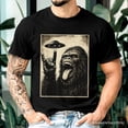 thumbnail image 2 of Bigfoot UFO Funny T-Shirt, Rock and Roll Sasquatch Meme Tee, 2 of 6