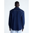 thumbnail image 3 of Free Assembly Men's Heavyweight Denim Shirt with Long Sleeves, Sizes S-2XL, 3 of 6