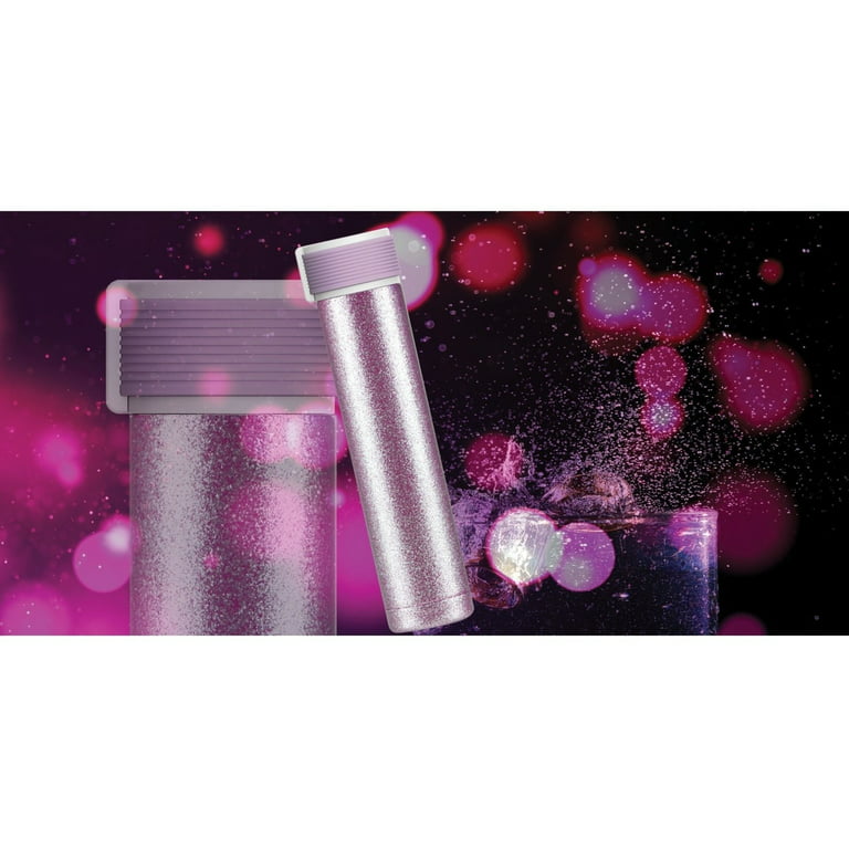 Asobu Skinny Glitter Stainless Steel Insulated Water Bottle - Pink