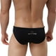 thumbnail image 5 of Ropa interior masculina de moda, color liso, estilo bikini de tiro bajo, con tirantes ajustables, shorts de baño de nailon y elastano., 5 of 7