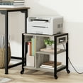 thumbnail image 1 of MIUUKA Support d'Imprimante Mobile avec Prises de Courant et Ports USB – Chariot Roulant à 3/4 Niveaux avec Tablette de Rangement, Roues Verrouillables, Table d'Imprimante de Bureau pour Bureau à Domicile, Petits Espaces et Imprimante 3D, Gris, 1 of 8