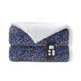 thumbnail image 1 of SUNNY HEAT Heated Electric Blanket Full Size 72'' x 84'' 6 Heating Levels & 1-10 Hours Auto Off, Leopard Blue & Yellow, 1 of 6