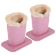 thumbnail image 3 of Plush Glasses Holder 2Pcs Pink Sunglasses Stand with Plush Lining Protection for Storage Use, 3 of 5