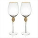 thumbnail image 1 of Juego de 2 Copas de Vino con Borde Dorado de Cristal, Elegantes Copas de Champán Decorativas de Tallo con Diamantes, Copas de Cóctel, Regalos A, 1 of 5