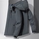 thumbnail image 3 of Traje de asalto de felpa para hombre, sombrero desmontable sólido, chaqueta Unisex cálida y gruesa a prueba de viento, trajes de Montañismo impermeables clásicos, 3 of 4