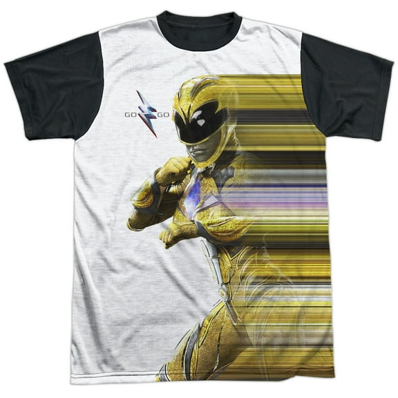 Power Rangers Yellow Streak Unisex Adult Halloween Costume Sublimated T Shirt