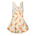 thumbnail image 5 of Tutolipy Carrot Print Girls One Piece Swimsuit, Sleeveless Bathing Suit Girls One Piece Swimsuit with Skirt Built in Shorts Swimsuits for Beach Size 12-13 Years, 5 of 8