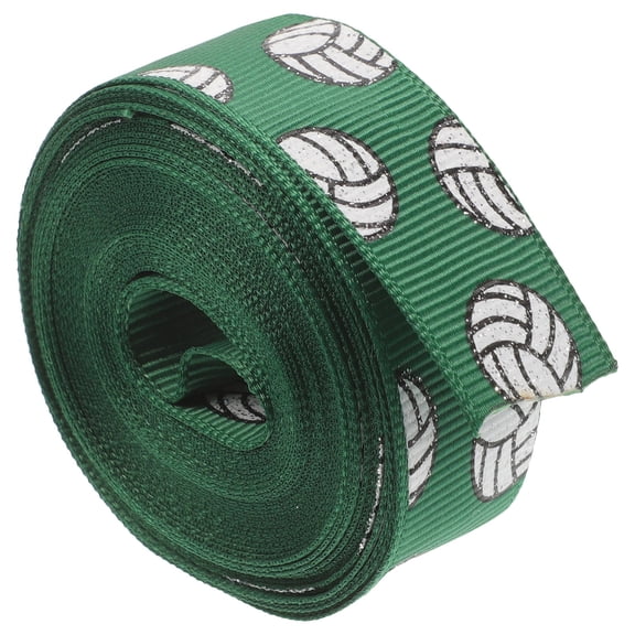 Hemobllo Comfortable Dark Green Volleyball Ribbon for Decorative Packaging