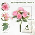thumbnail image 5 of Waipfaru 2 Bundles Artificial Peonies Faux Flowers,Fake Peonies Artificial Flower Bouquet for Table Centerpiece,Silk Flowers for Home Wedding Decor Holding Flowers (light pink), 5 of 8