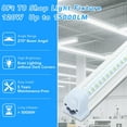 thumbnail image 2 of (10-Pack) 8ft LED Shop Light Fixture, V Shape 150W 18800LM 6000K ( Cold White),8 Foot , 96'' T8 Integrated LED Tube, Linkable Led Bulbs for Garage, Warehouse, Plug and Play, Clear Lens, 2 of 5