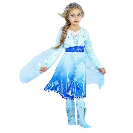 Frozen II Girl's Dress Elsa Dress Sparkle Holiday Costume - Walmart.ca