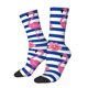 thumbnail image 1 of Balery Pink Flamingo Calcetas Largas con Estampado para Hombre y Mujer – Suaves y Transpirables, Talla Única (US 5-11), 1 of 6