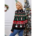 thumbnail image 2 of Christmas Sweaters for Women Cute Fuzzy Funny Wintertime Holiday Parties Knitted Casual Cardigan Sweater, 2 of 8