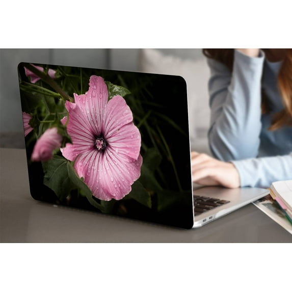 Hard Case Only for 2019 - 2016 Release Newest MacBook Pro 15 inchs Touch ID Cable Tie Model: A1990 A1707 Flower 0322