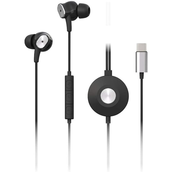 Black Helix Active Noise Cancelling USB-C Earbuds