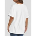 thumbnail image 2 of Women's Oversized T Shirts Short Sleeve Crewneck Summer Tops Casual Loose Basic Tee Shirts Trendy Clothes, 2 of 4